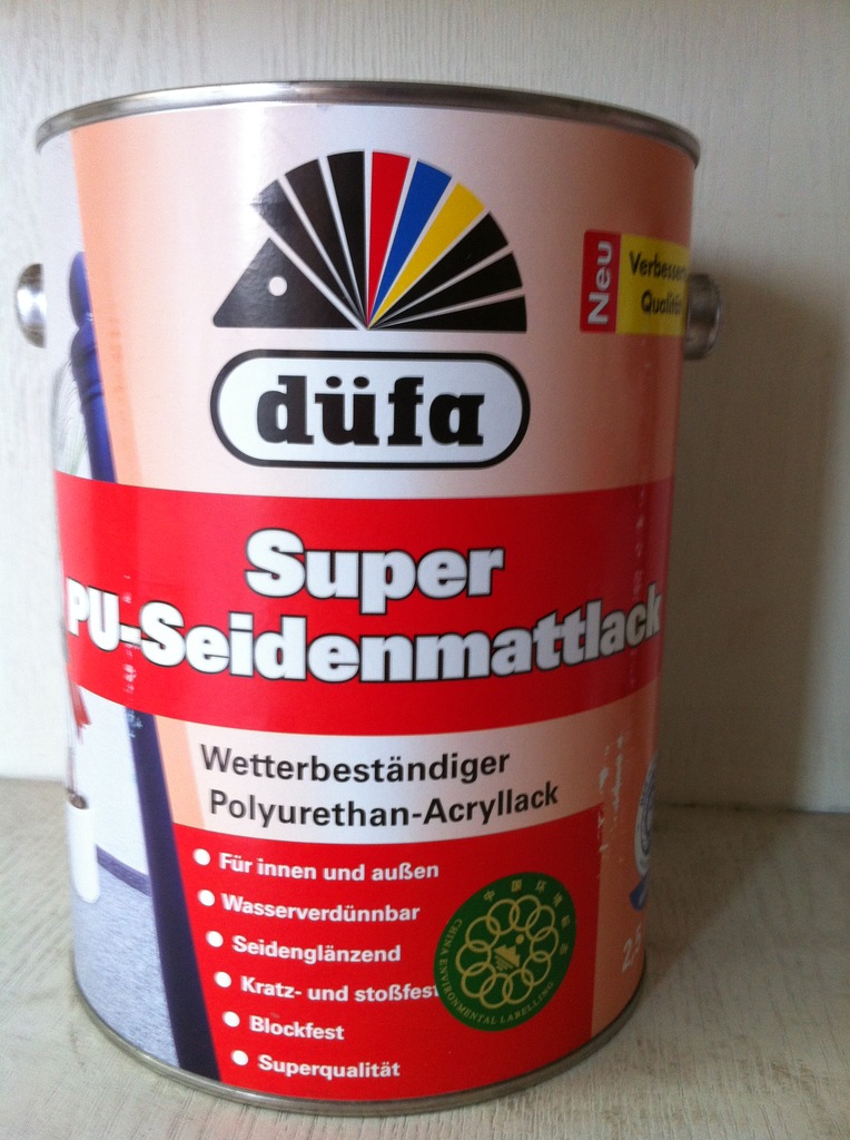 【德国都芳木器漆超级丙烯酸水性PU色漆(混水