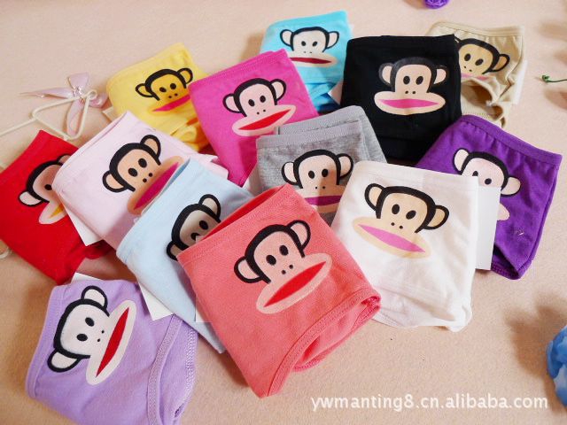 卡通可爱 <em>大嘴猴</em>子纯棉内裤 全棉<em>女士内裤</em> 日单