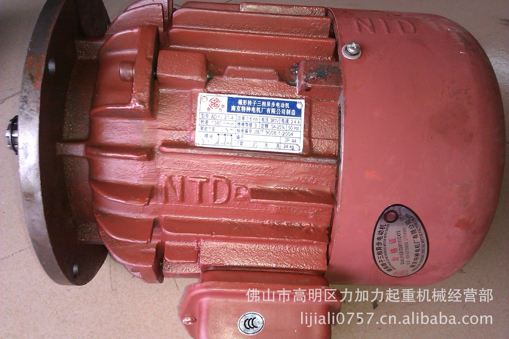 机械设备用电动机-南京特种电机ZDY21-4-0.8k