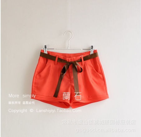送扎带<em>女生夏天休闲短裤</em> 三个颜色热裤 1209 黑