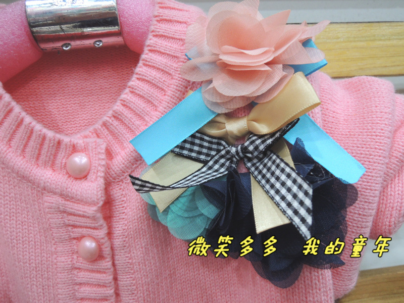 外贸童装 <em>女童</em>针织<em>开衫</em> 儿童全棉毛线<em>上衣</em> 中小