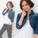 Miripuri日本原单 2012新款 vivi女式五分袖牛仔外套