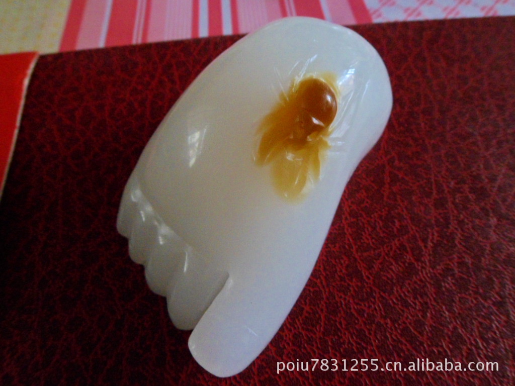 【厂家批发阿富汗玉手把件[知足常乐] 岫玉手把