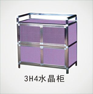 铝合金柜 水晶玻璃碗柜 铝合金茶水柜厂家 多功能3h4水晶柜 橱柜