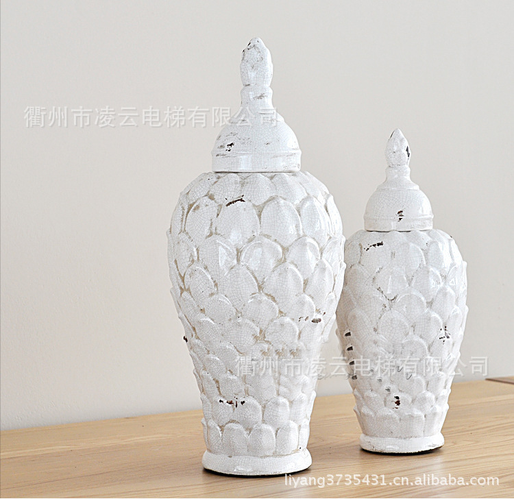 批发法式乡村potterybarn/浮塔罗装饰陶瓷罐|陶瓷摆件|花插|花瓶