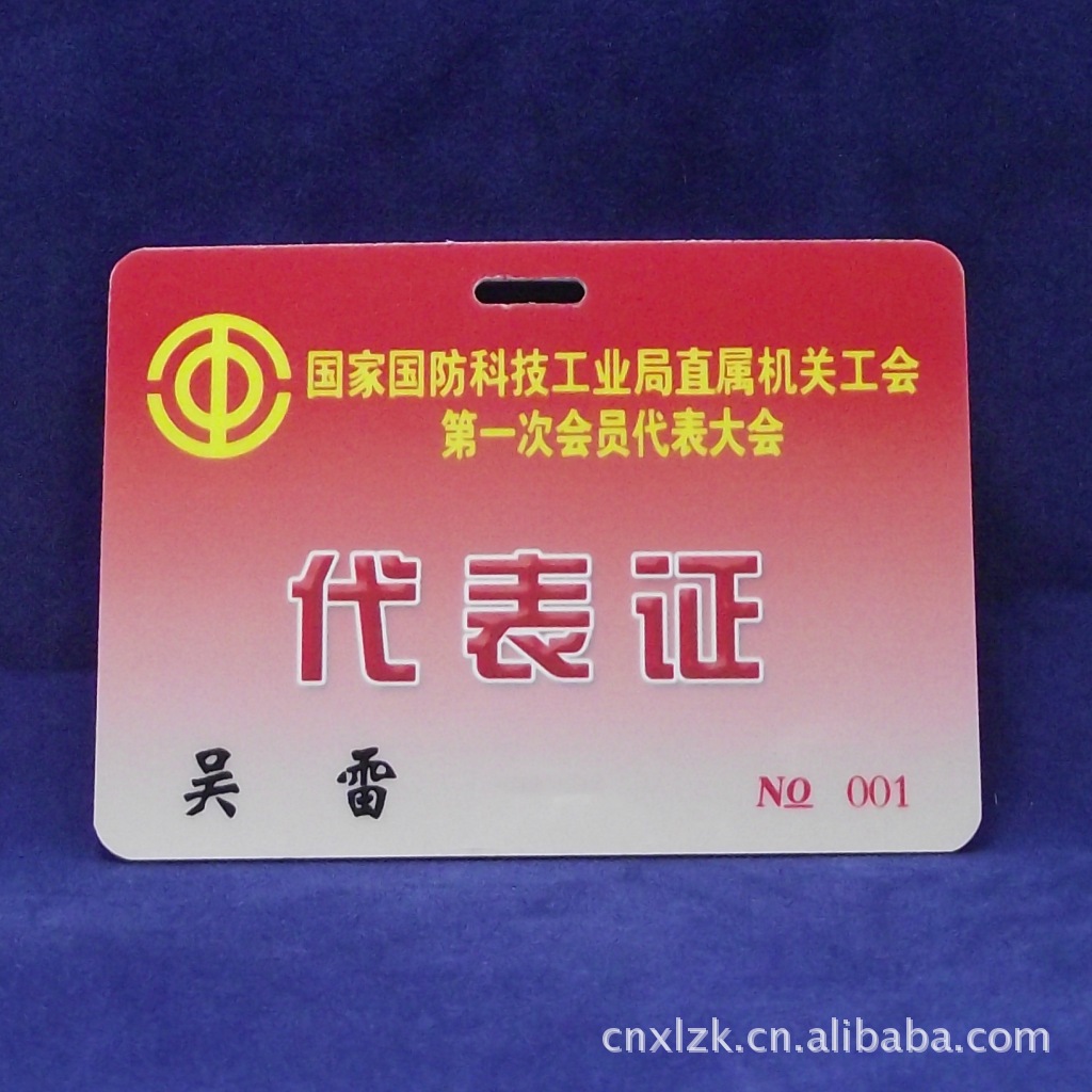 【厂家供应 PVC卡片\/人像卡\/胸卡\/工作证\/等卡