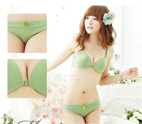 【一件代发 <em>少女</em>日系 <em>胸罩</em> 可爱前扣性感挂脖美