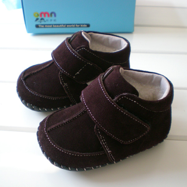 新款2色外贸真皮软皮底棉鞋宝宝棉鞋雪地靴宝宝棉靴学步鞋冬Q69