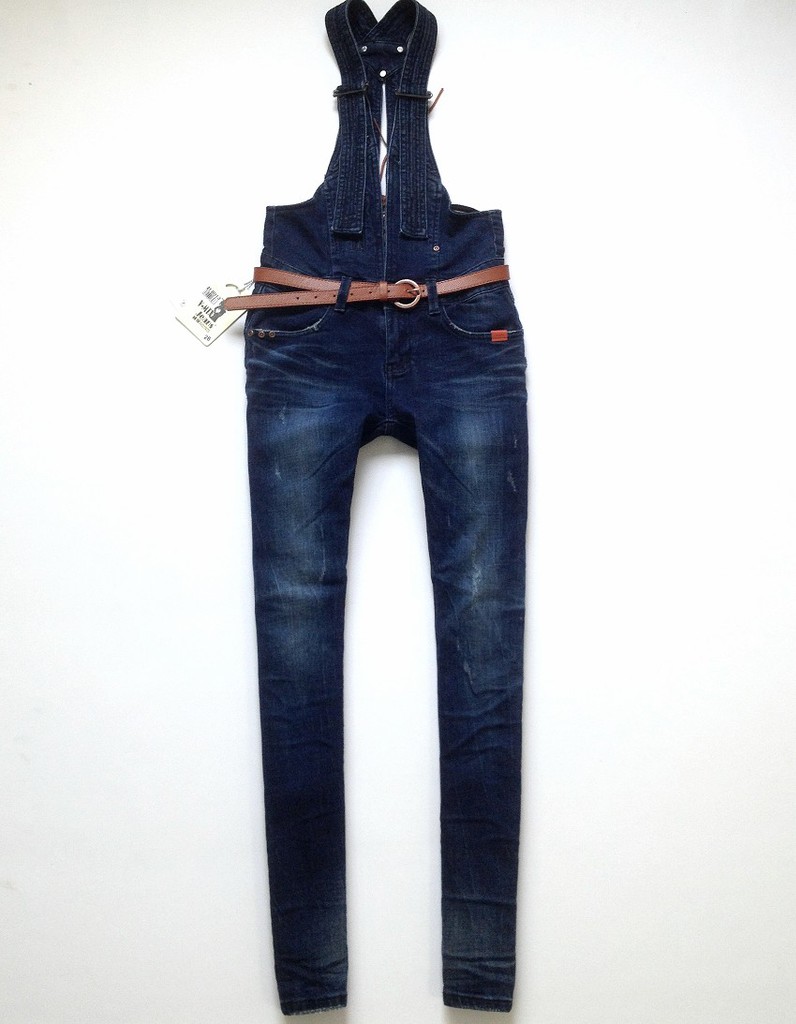 V-MTX威度 女子牛仔背带裤 秋冬款潮深色休闲小脚背带裤8013 图片_高清大图 - 阿里巴巴