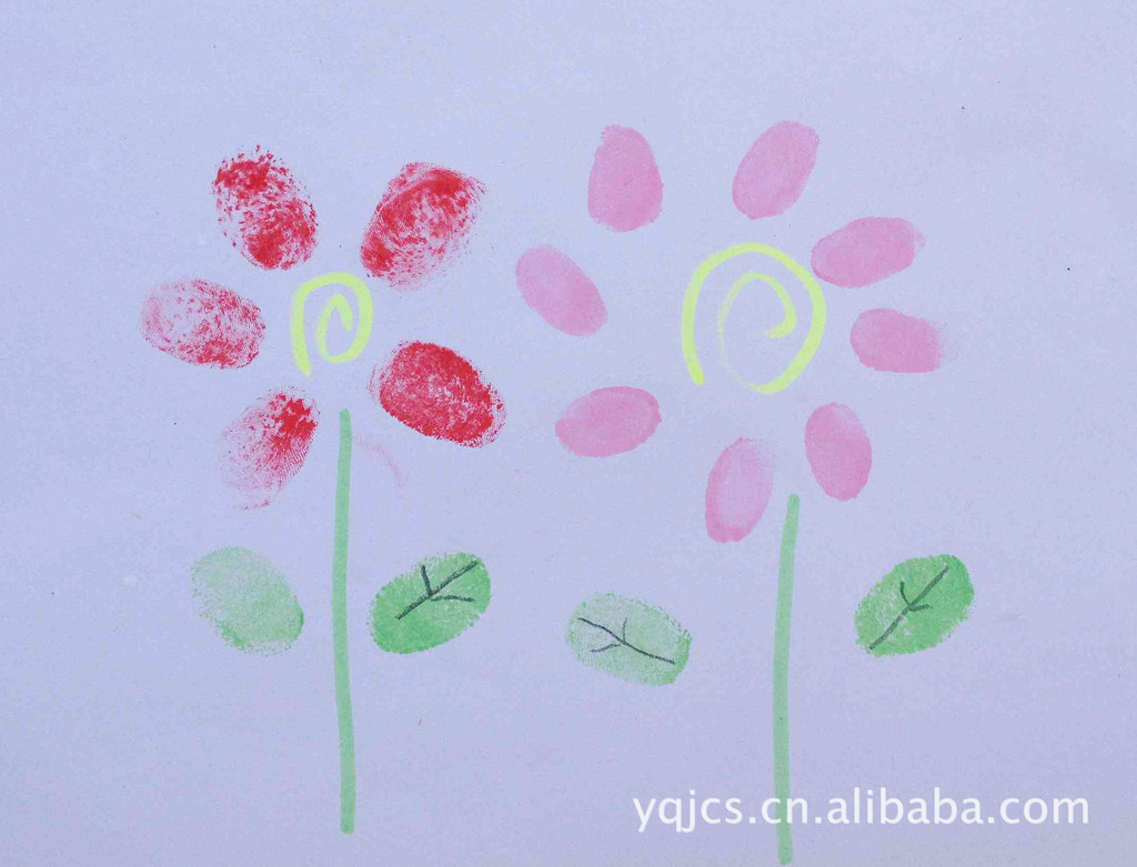 儿童手指纹画教程 简单可爱小猪的画法💛巧艺网