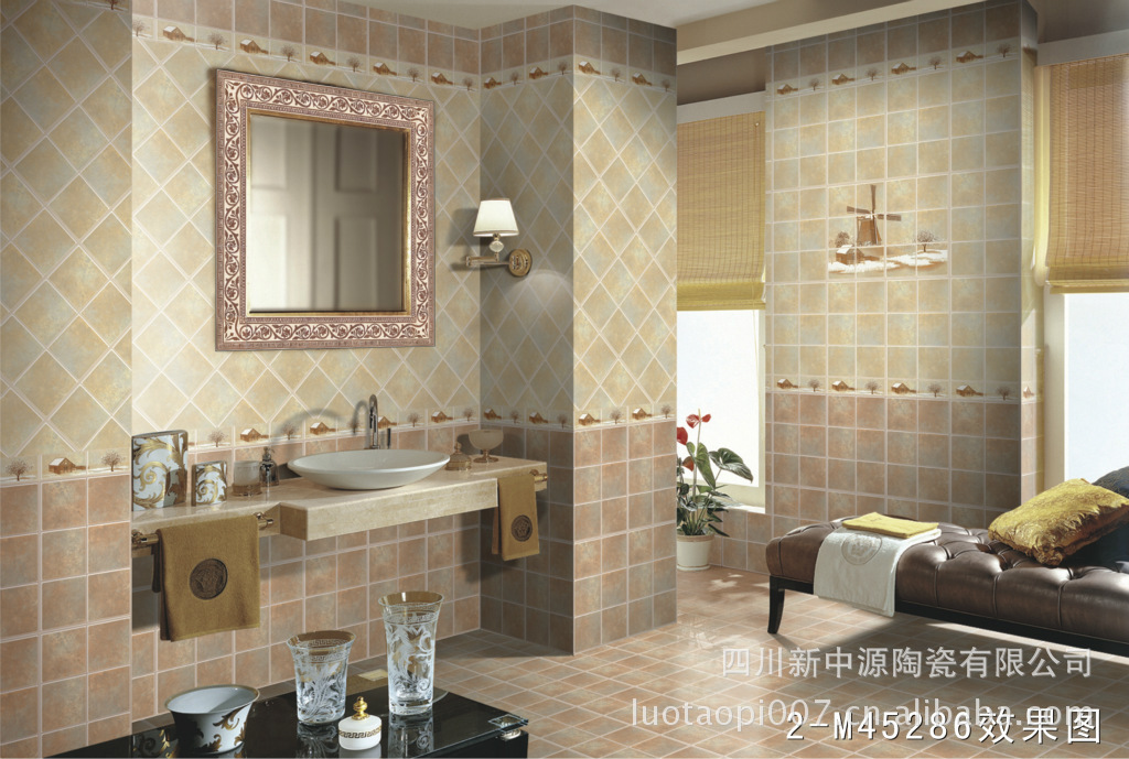 内墙瓷砖销售冠军 模具条纹瓷片45088 工程瓷