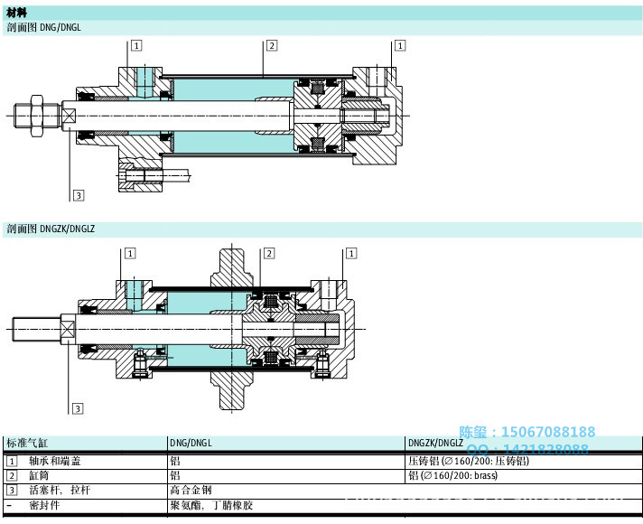 低价!festo 费斯托 标准气缸 30006 dng-125-ppv-a*详图