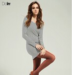 批发T00034 Doin品牌女装2012春装新款海军条纹蝴蝶结 连衣裙2色