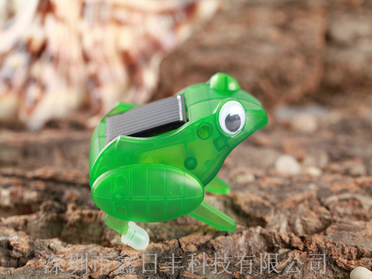 【太阳能青蛙玩具 节能环保玩具会跳的青蛙 太