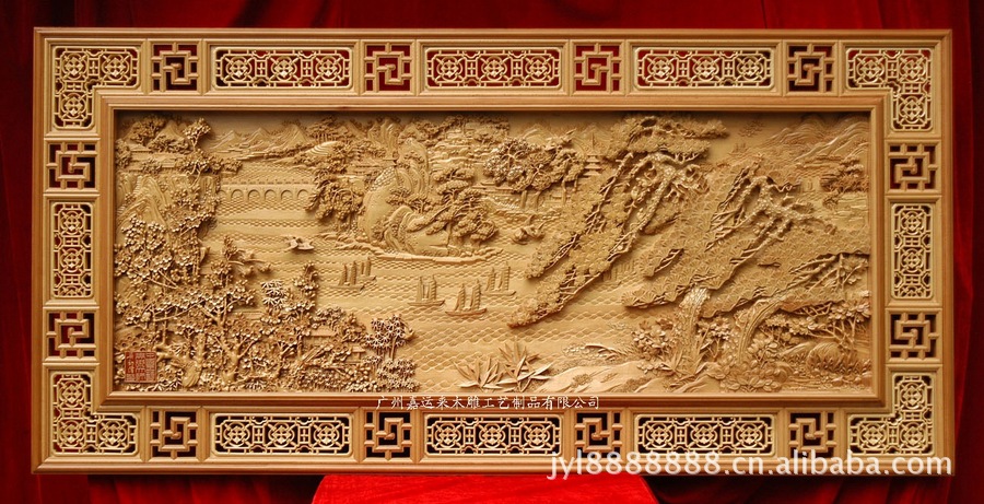 北京嘉运来厂家承接手工描金仿古木雕牌匾木雕