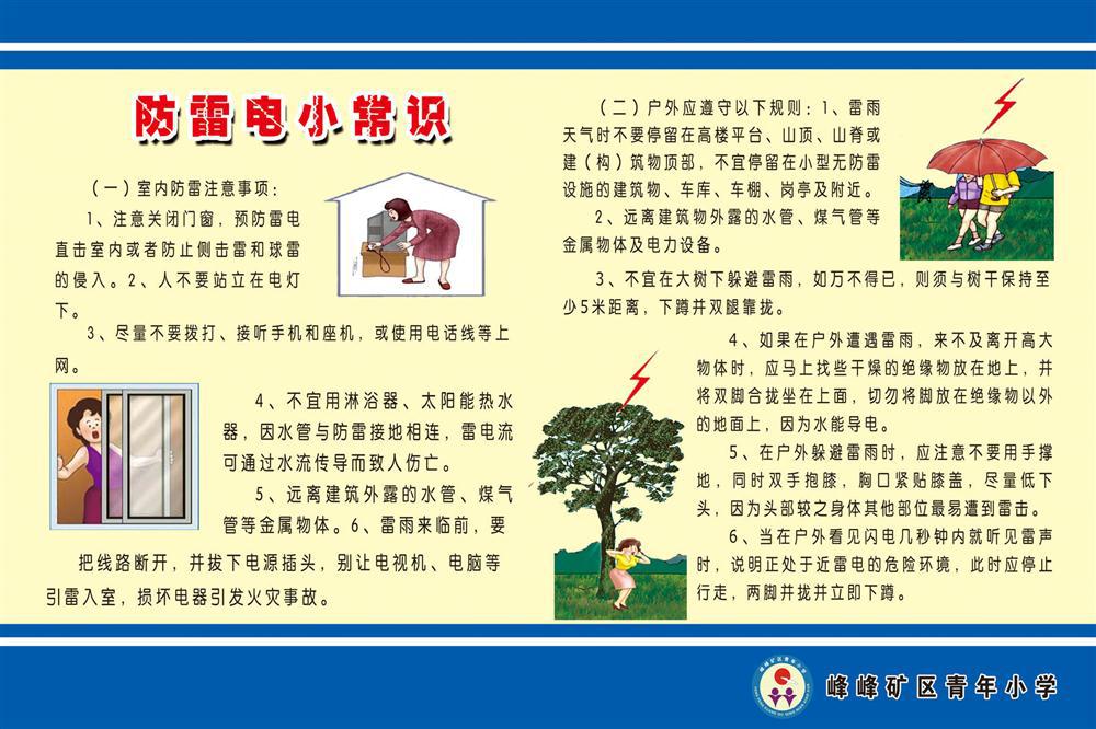 【208海报展板办公装饰361防雷电小常识】价