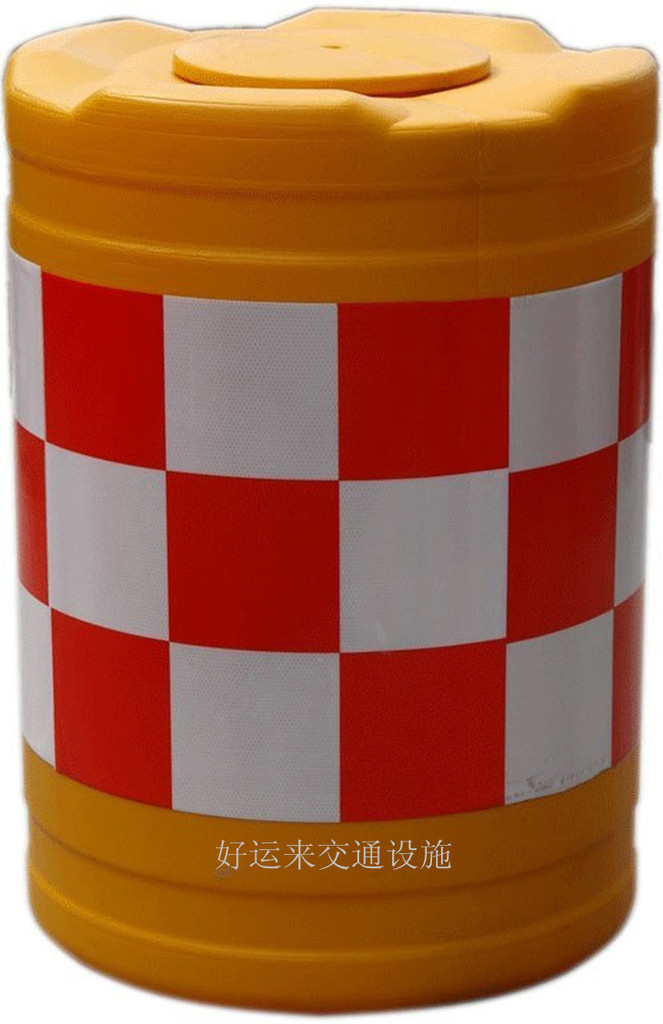 【塑料防撞桶生产厂 隔离墩 圆形水马 反光警示