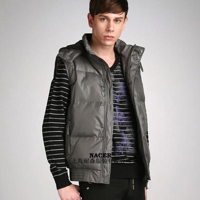 厂家批发2012冬季新款 男士<em>羽绒</em>服<em>马甲</em> 男装马