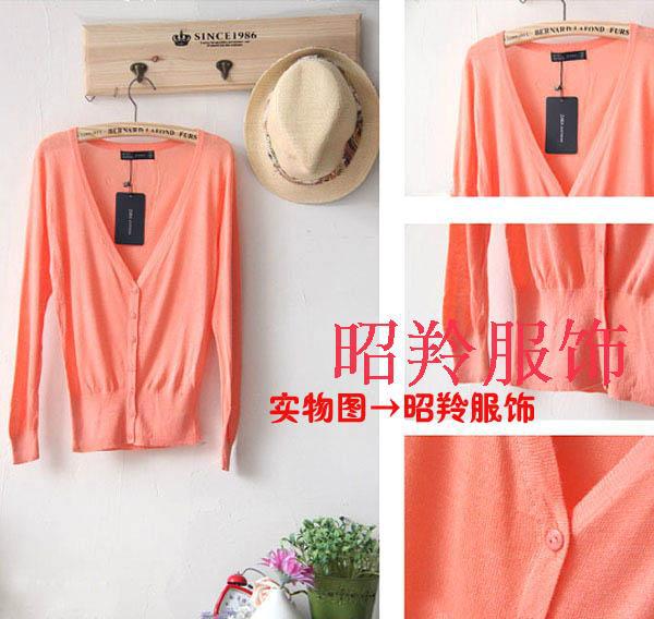 2012夏季外套<em>长袖外贸</em>透薄<em>开衫女针织</em>衫空调