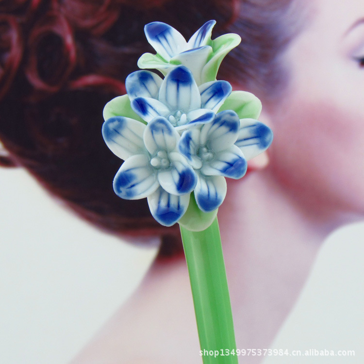 <em>古代</em>陶瓷发簪 美发和风发簪 古风发簪 <em>扎头发</em>饰