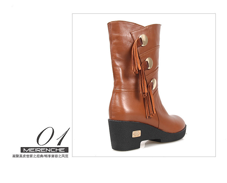 皮鞋厂<em>女鞋批发</em>新款靴子<em>一件</em>代发 真皮女靴女