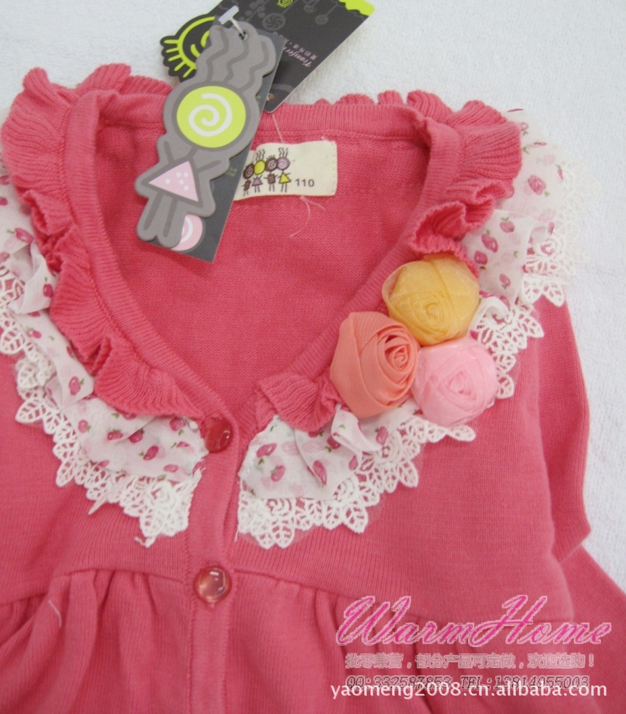 2012春款 贝蕾地<em>女童</em>全棉线衣毛衣<em>开衫裙</em> 152