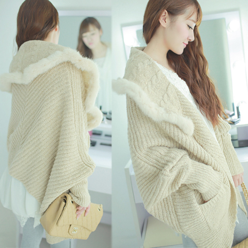 韩国时尚女装粗棒针毛线<em>手工编织</em>麻花宽松套头