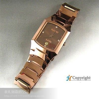 雷达(<em>RADO</em>)全新经典紫金色纯正钨钢情侣款石