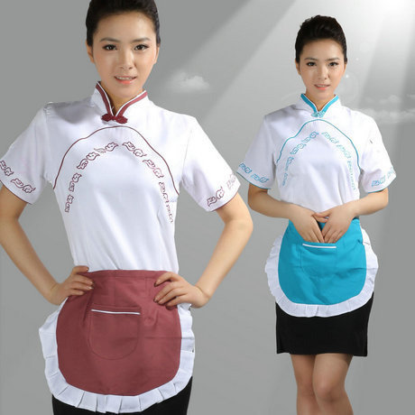 2013热款农家乐饭店服务员服装 酒店工作服 夏