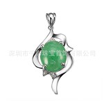 千影 供应批发宝石吊坠 项坠 纯银吊坠 翡翠坠子 小饰品 D401074