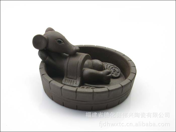 【茶宠厂家 批发可爱数钱宝宝(鼠钱宝宝)紫砂茶