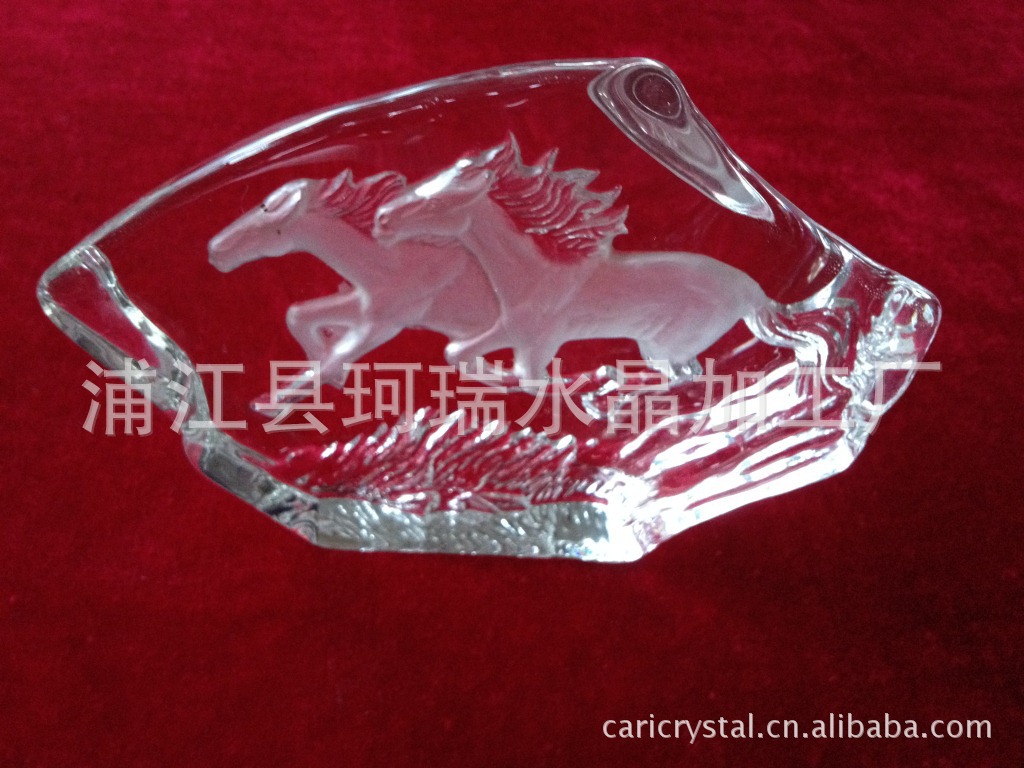 水晶压型工艺品-马