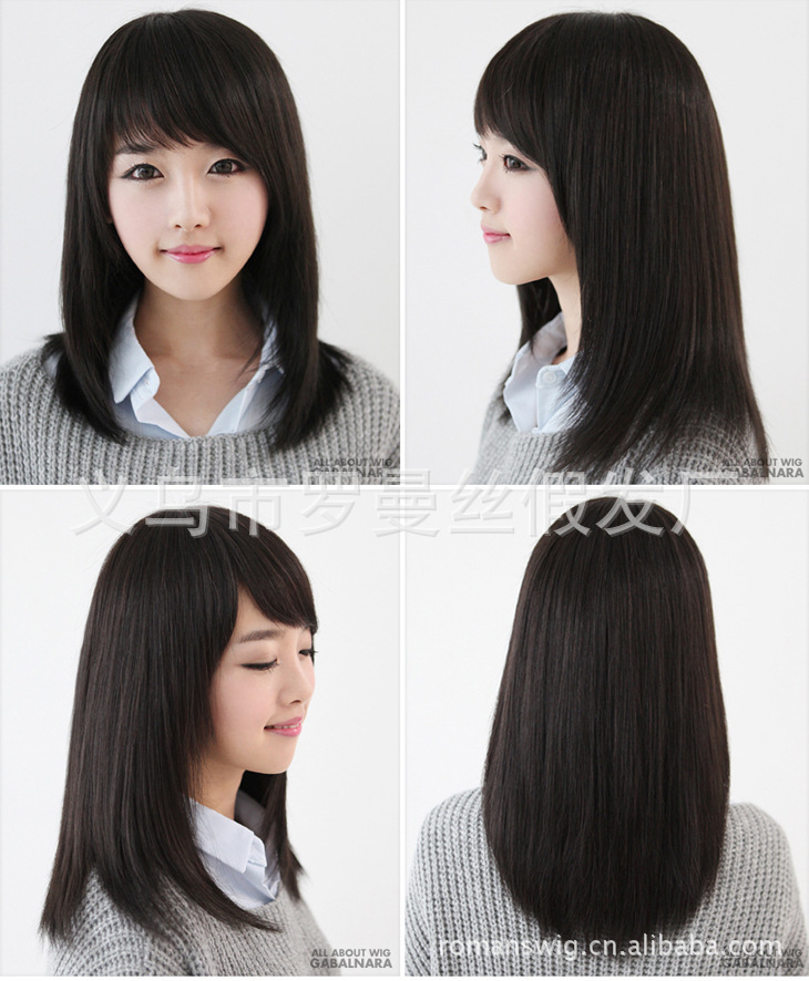 发采购假发-罗曼丝假发头套批发 中<em>长发 直发</em> 