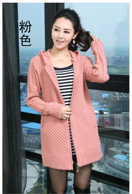 2012女款冬装 韩版新款<em>羊毛衫</em> 毛衣<em>开衫</em>中<em>长款</em>