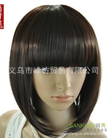 女士假发 <em>短发</em>齐刘海<em>波波头</em>女生假发 清纯女学