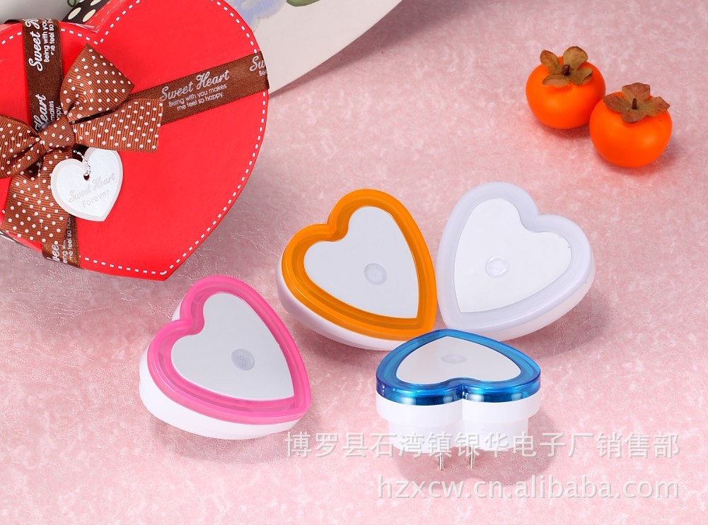 专利产品炫彩小夜灯圆形心形广告设计照明摆设