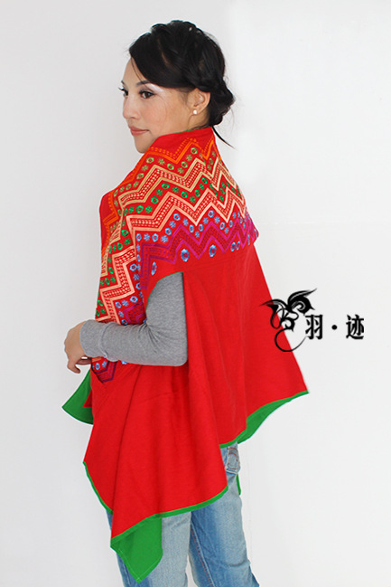 <em>批发</em>采购<em>女式马甲</em>背心-品质女士撞色刺绣棉麻