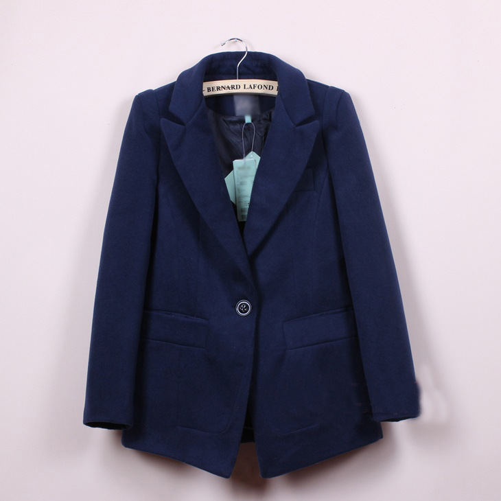 【批发DY-004欧美风秋冬新款时尚修身OL毛呢