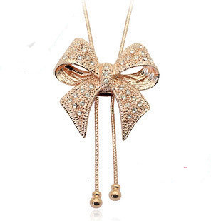 伊泰莲娜红苹果 丽晶 蝴蝶结<em>韩版毛衣链</em> - 伊泰