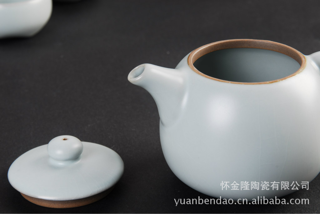 【德化元本道 汝窑 贵妃壶 小喜乐杯茶组 8头茶