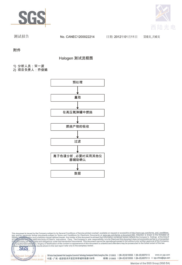 西陆光电-乳白PET膜SGS测试报告-5