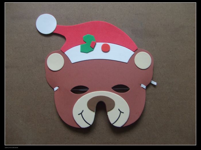 【热销玩具 圣诞树图案面具 爆款 婴幼儿益智玩