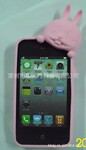 IPHONE4、4S手机套,硅胶手机套,流氓兔手机套,兔子情侣手机套