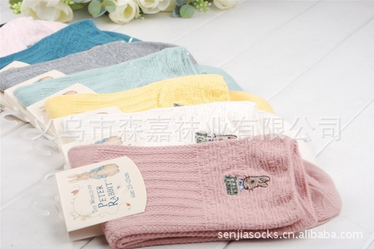 2012世界品牌厂家直销 <em>彼得兔女袜</em> 全棉绣标 女