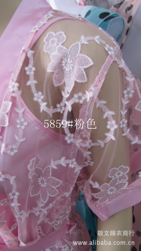 夏装新版超薄性感情趣<em>吊带睡衣裙真丝</em>烧花两件