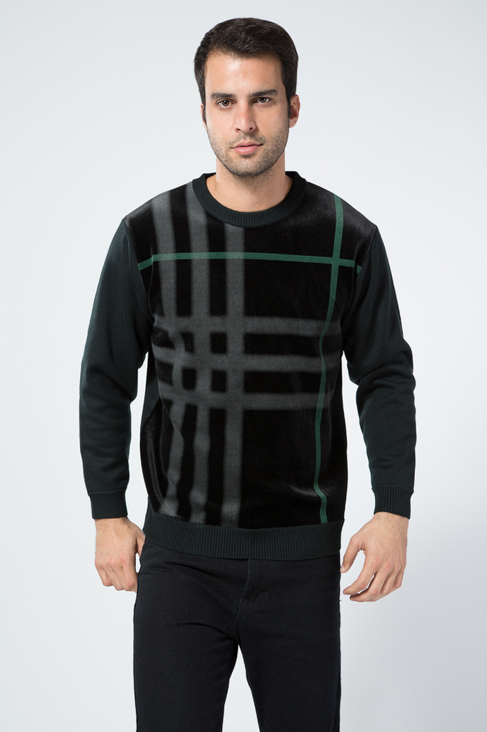 贸利制衣祺狼休闲商务男装<em>男士</em>时尚<em>黑白条纹毛</em>