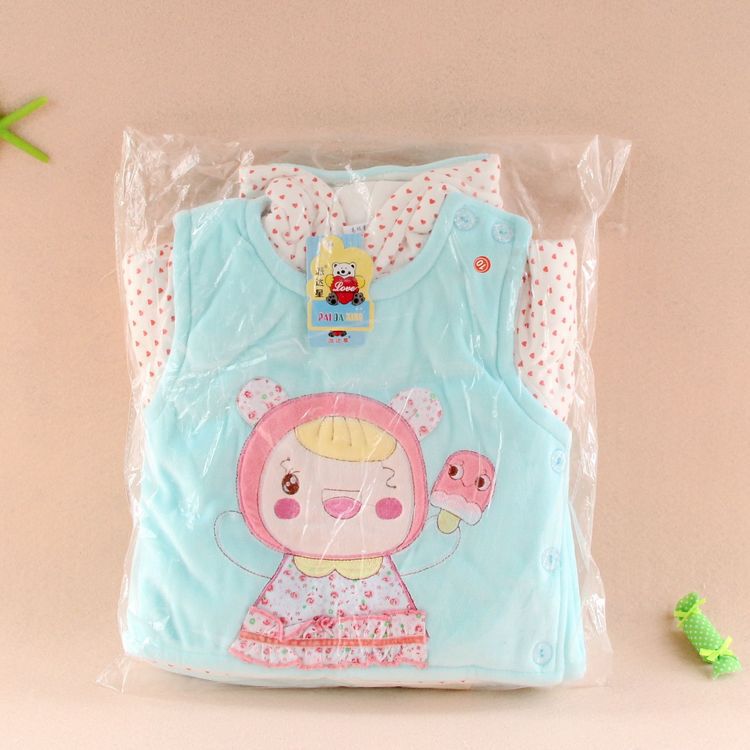 【秋冬儿童<em>马甲三件套</em>女童珊瑚绒套装宝宝冬装