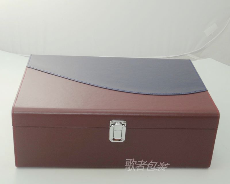 【歌者】精品推荐 高档优质红酒盒皮盒 双支装