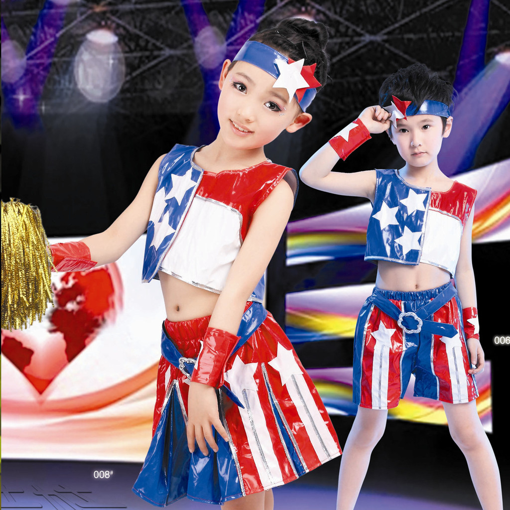 少男<em>少女</em>学生啦啦队操健身操儿童男生<em>女生表演</em>