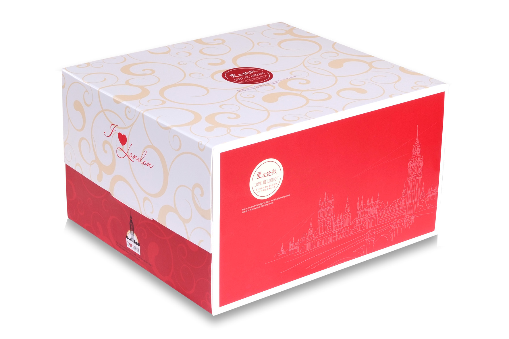 食品包装-订做批发 蛋糕盒 爱在伦敦 方形蛋糕